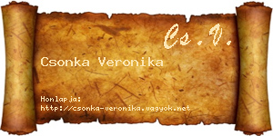 Csonka Veronika névjegykártya